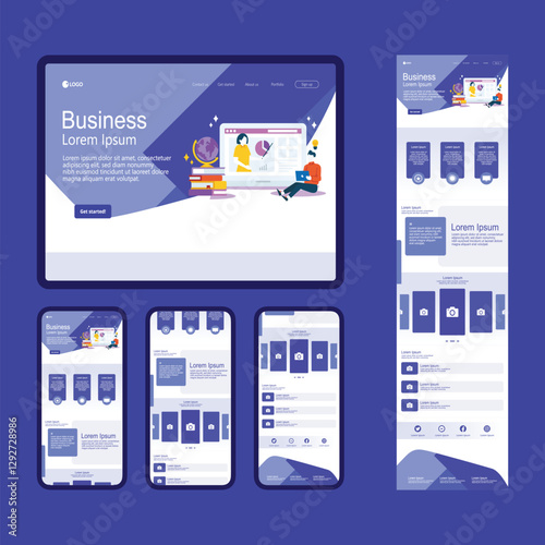 modern website landing page
