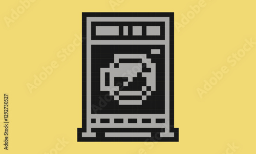 Laundromat dot illustration1 -pixel art-