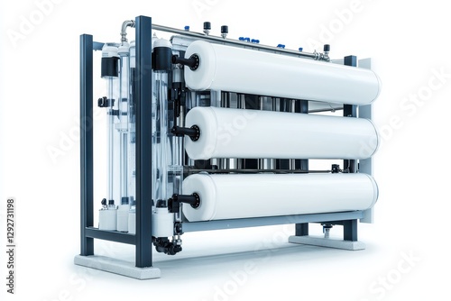The reverse osmosis system ensures complete water purification by eliminating harmful contaminants The image has a white background photo