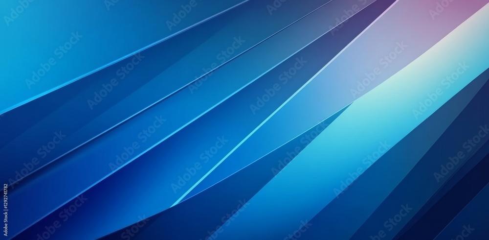 Diagonal Blue Abstract Composition Gradient Lines, Modern Design, Geometric Art Abstract art, Geometric design