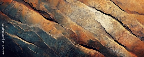 Abstract Stone Texture Diagonal Composition, Warm and Cool Tones, Geological Concept, Stone, Texture, Background Stone, Geology