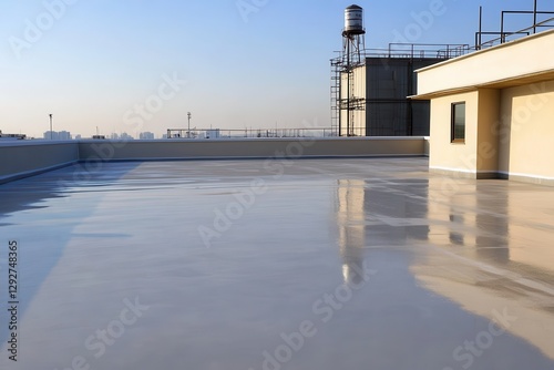 Waterproof epoxy coating for roof slab