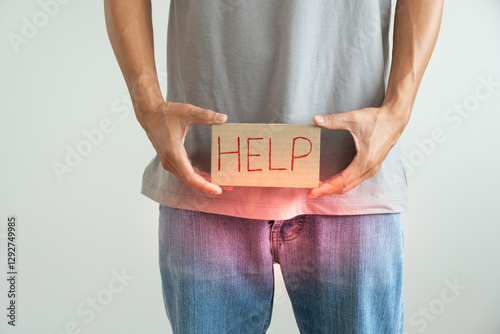 Man request for help private parts feeling discomfort from disease and inflammation. Venereal, testicular cancer. bladder problems, erectile dysfunction, premature ejaculation, prostate cancer