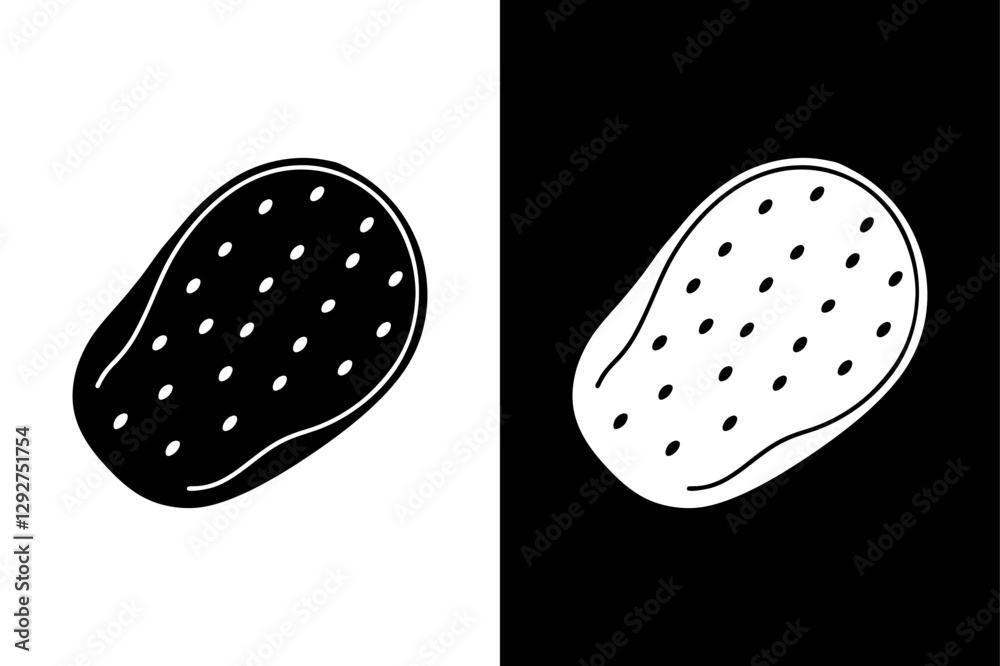 Bold Sweet Potato Icon Clean Vector Illustration Bold Sweet Potato Icon Clean Vector Illustration
