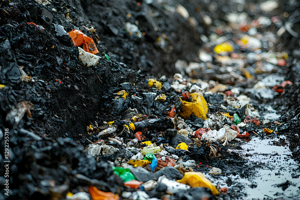 Plastic Waste Landfill Photo: Environmental Pollution Plastic Waste Landfill Photo: Environmental Pollution