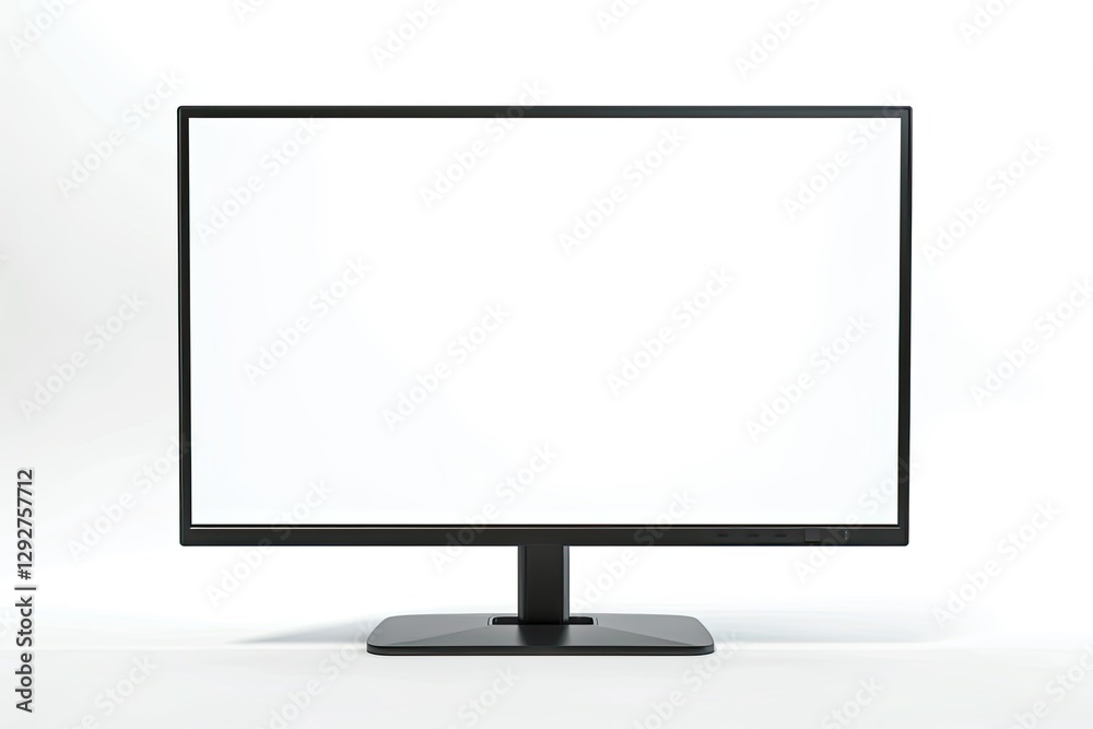 Computer Monitor Display with Empty Screen Isolated on White Background Mockup Computer Monitor Display with Empty Screen Isolated on White Background Mockup