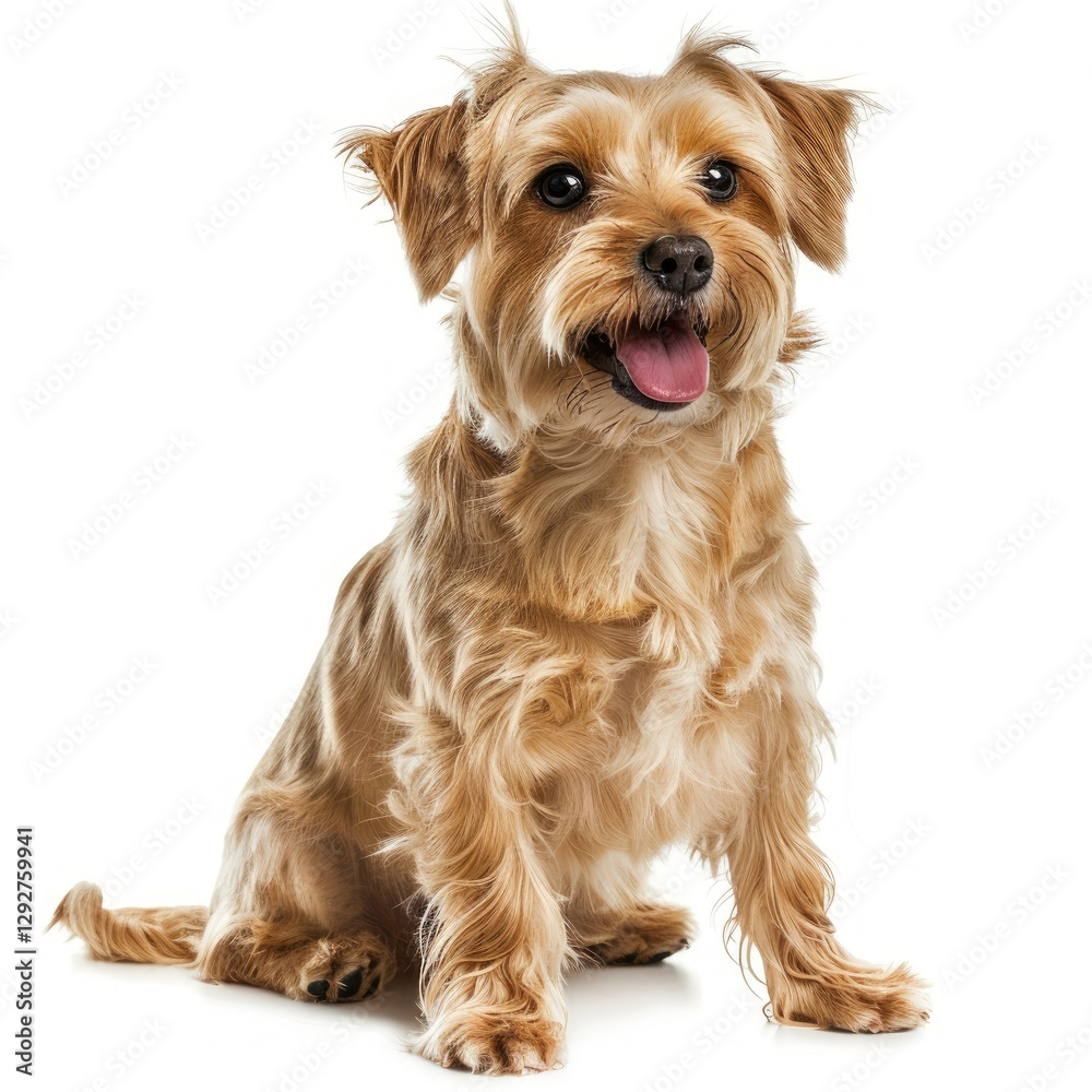 Vibrant Color Image of a Photo Pet, Isolated on a White Background Vibrant Color Image of a Photo Pet, Isolated on a White Background