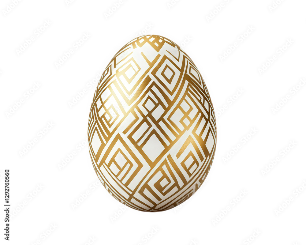 minimalist modern Easter egg featuring clean geometric pattern in gold and white, perfect for festive decor and celebrations minimalist modern Easter egg featuring clean geometric pattern in gold and white, perfect for festive decor and celebrations