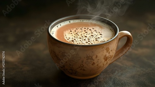 Fresh milk tea or Indian Kadak Chai