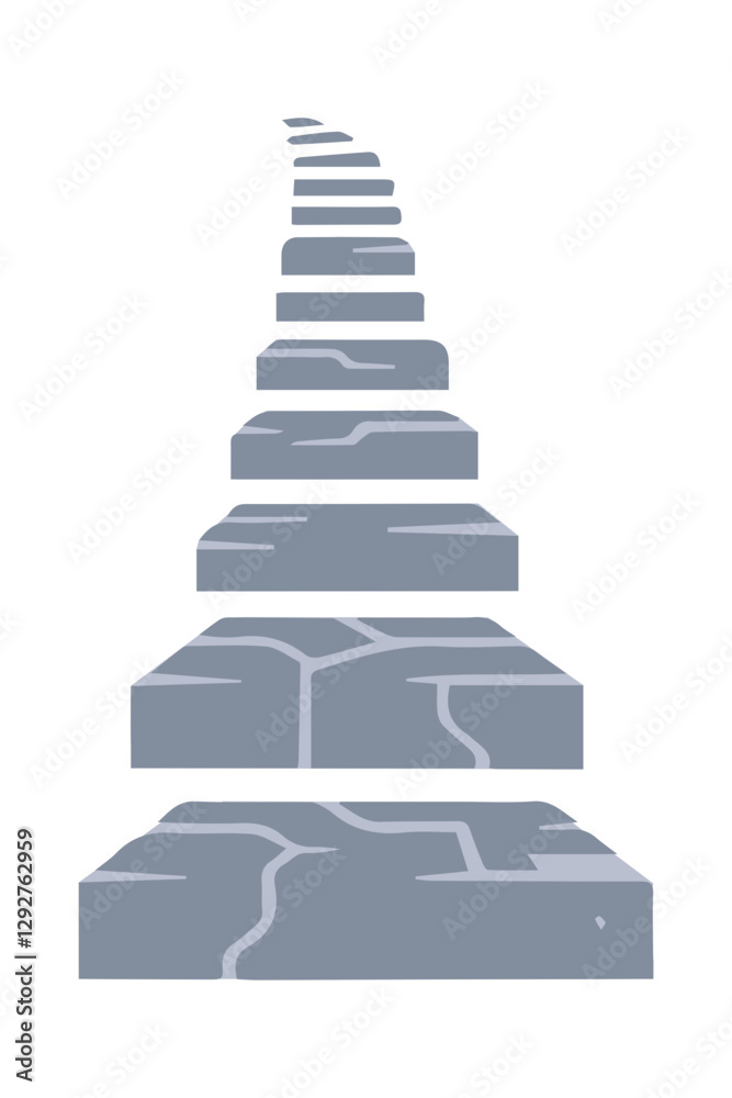 Stone Path Vector Illustration – Various Rock Path Designs in Different Styles Stone Path Vector Illustration – Various Rock Path Designs in Different Styles