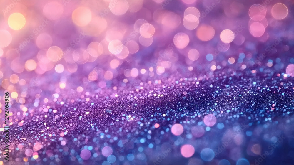 Elegant and dreamy purple glitter background with soft bokeh, ideal for luxury and fashion projects. Elegant and dreamy purple glitter background with soft bokeh, ideal for luxury and fashion projects.