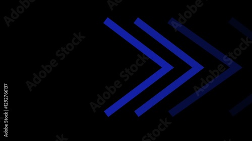 blue colour arrow animation with black background...
