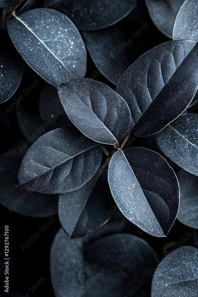 Obraz premium dark green leaves background