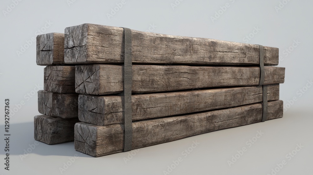 Fototapeta premium stack of wood