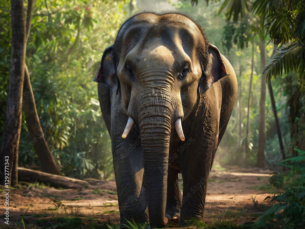 Fototapeta premium elephant in rural