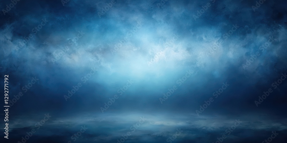 Fototapeta premium Dark Blue Gradient Background with Cloudy Texture and Subtle Blurriness, gradient, dark blue