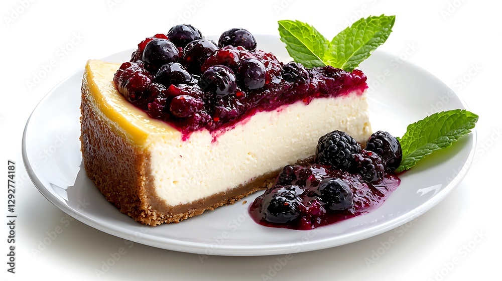 Decadent New York-Style Cheesecake Slice Decadent New York-Style Cheesecake Slice