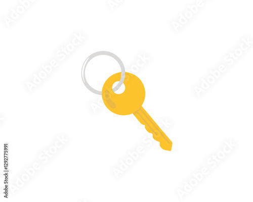 house key isolated on white