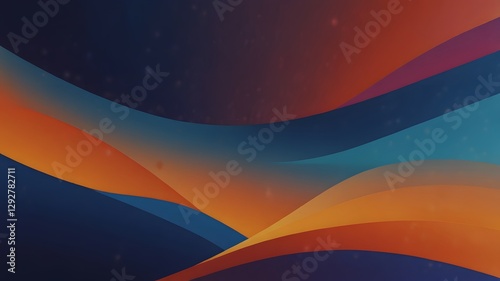 blue orange wavy abstract, twisted textured with bright and glow. backgrounds for web banner, ads, poster, presentations, concept, templates and copy space