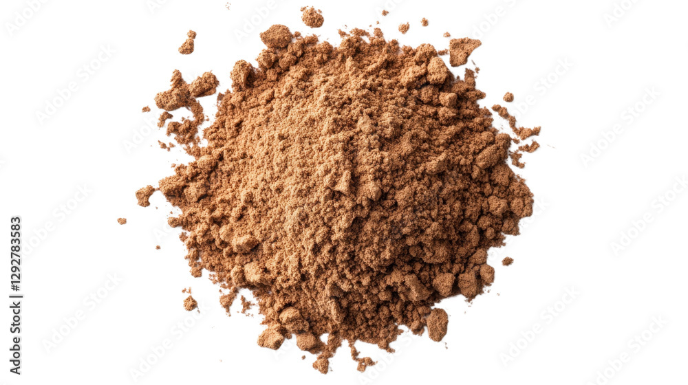 Pile of coffee beans and ground coffee isolated on white background Pile of coffee beans and ground coffee isolated on white background