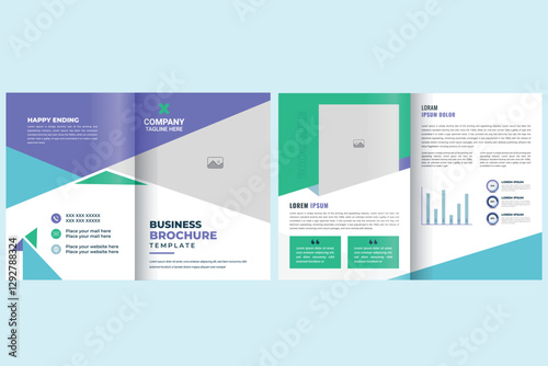 Corporate business Annual report template with cover, back and inside pages, Company Profile Brochure or business profile Layout. Brochure creative design. Multipurpose universal template