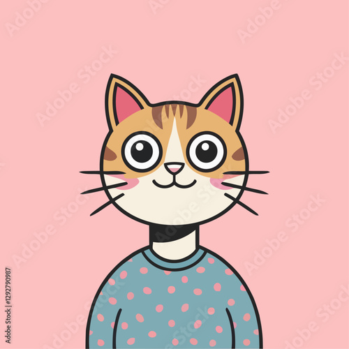 NFT cat logo vector design