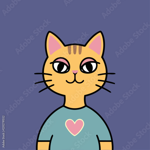 NFT cat logo vector design