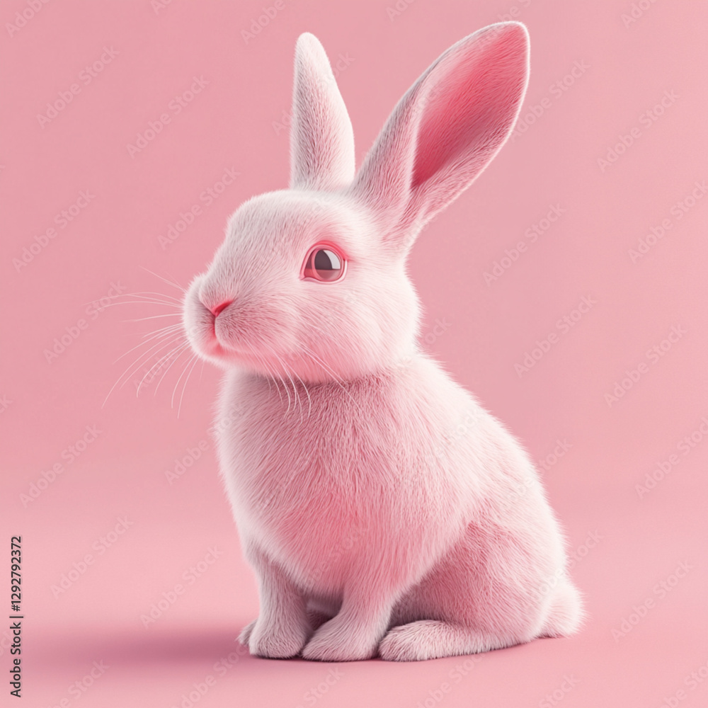 Fototapeta premium Cute Pink Bunny