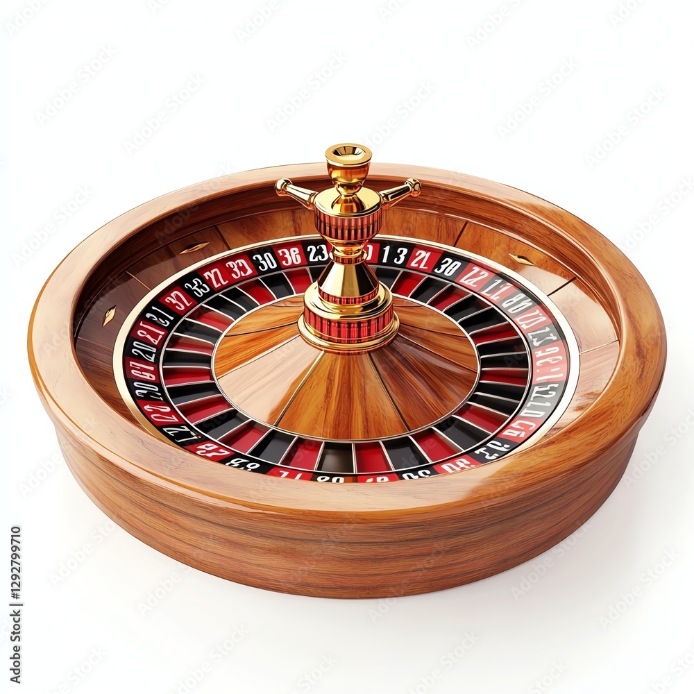Classic roulette wheel on a white isolated background. Classic roulette wheel on a white isolated background.