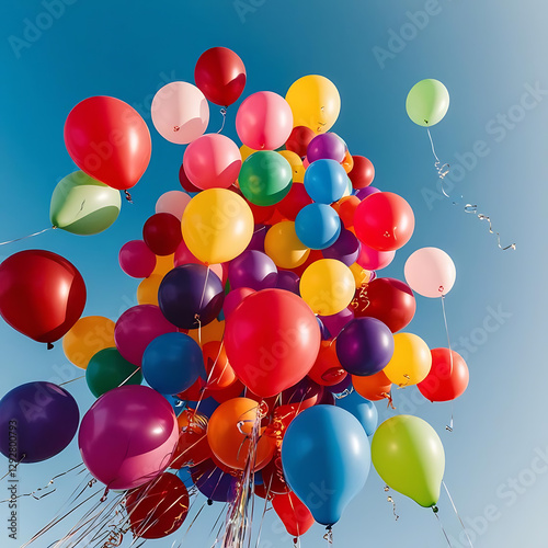 colorful balloons in the sky