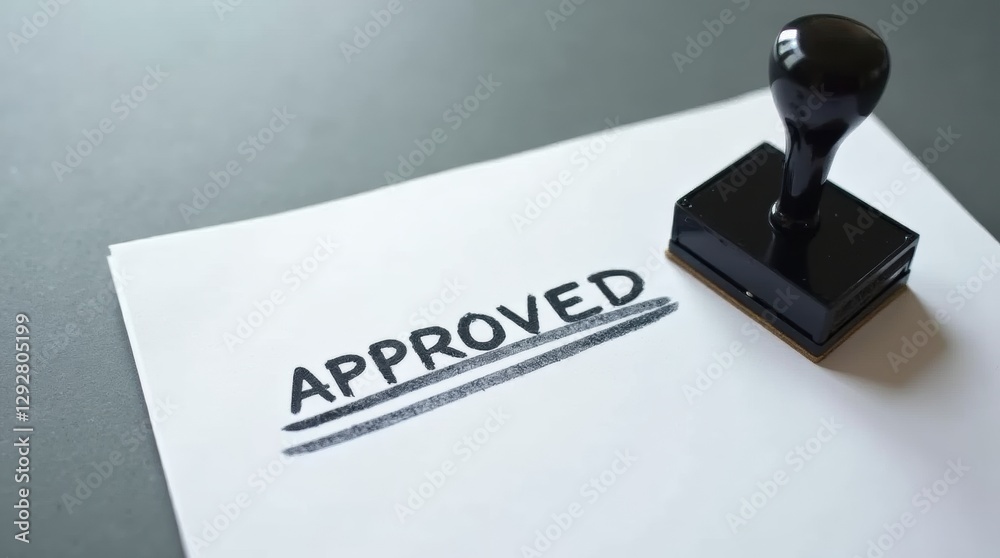 A black rubber stamp with an 