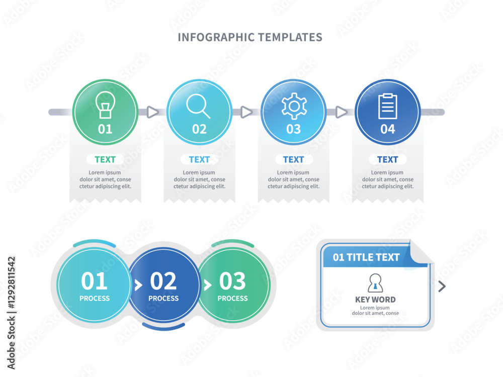 Fototapeta premium PPT 인포그래픽 소스 템플릿 01 