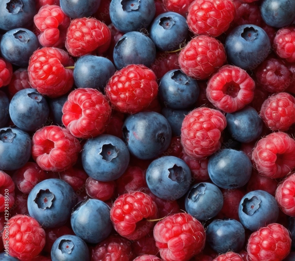 blueberries and raspberries background. blueberries and raspberries background.