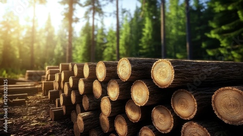 The sustainable management of timber through logging practices.
