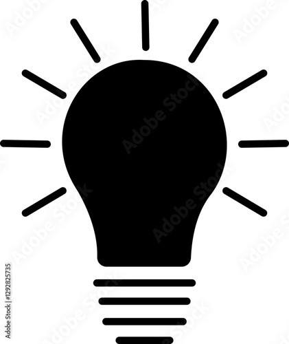 Tableau sur toile Light blub icon, vector concept of basic or regular lamp shining and heart wave in simple line style
