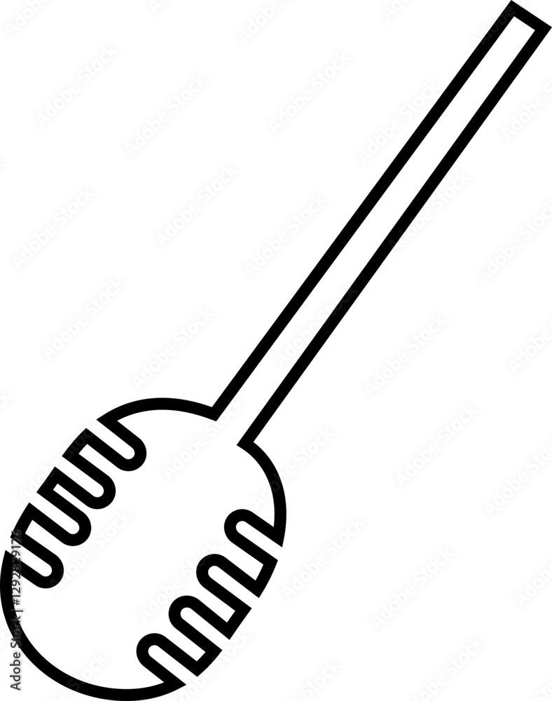 Honey dipper stick icon, honey stick icons vector graphic designs elements, isolated on transparent background. Honey ladle. Square button. Minimalism concept, used for food and beverage pictogram