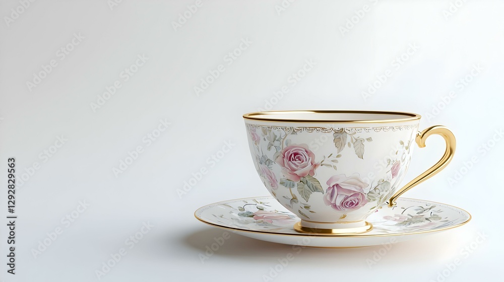 Obraz premium tea cup on a white background