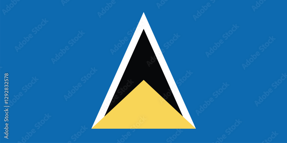 Nationall flag of Saint Lucia. Vector illustration

