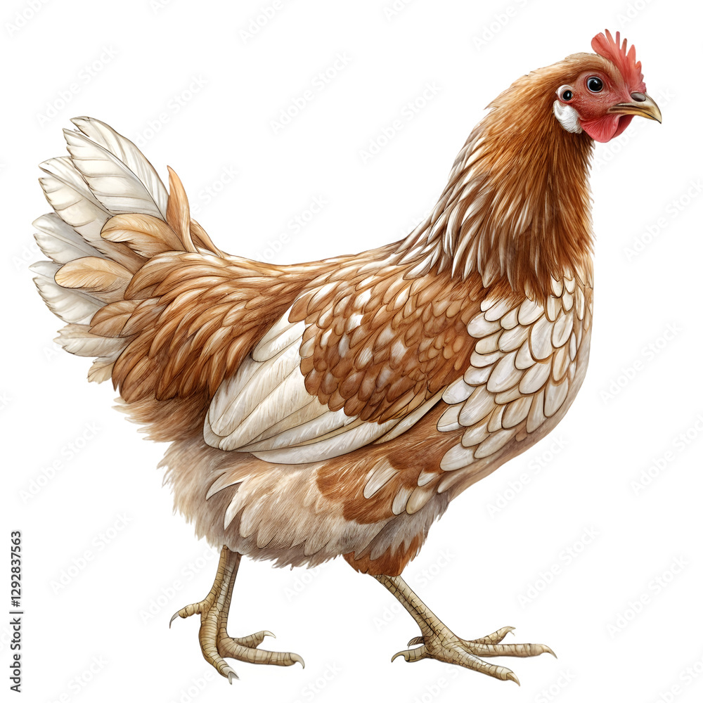 Fototapeta premium chicken on white background
