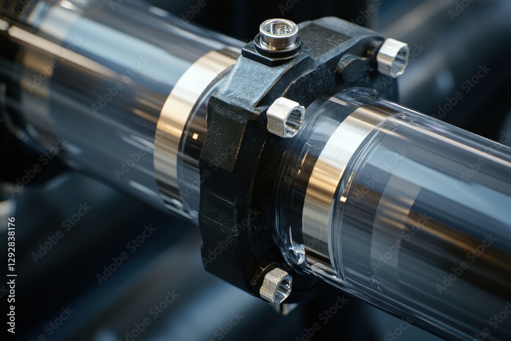 Fototapeta premium An illustration depicting the integration of polypropylene pipes and fittings emphasizing strength and accuracy