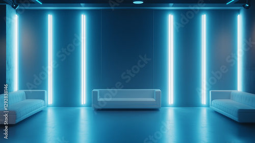 Neon Lounge: A modern loung...