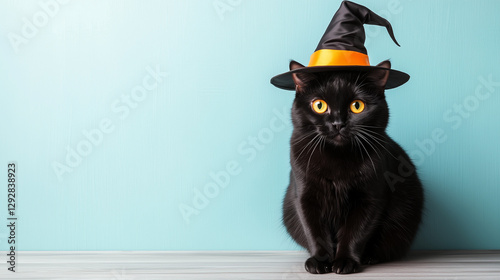 Mystical Cat: A sleek black...