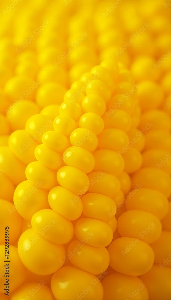 Close-up view of dry yellow corn kernels against sunny yellow, maize, healthy Close-up view of dry yellow corn kernels against sunny yellow, maize, healthy