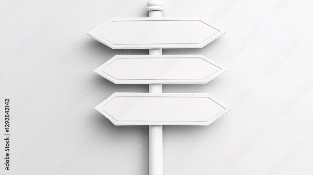 Obraz premium blank directional signpost for creative design projects