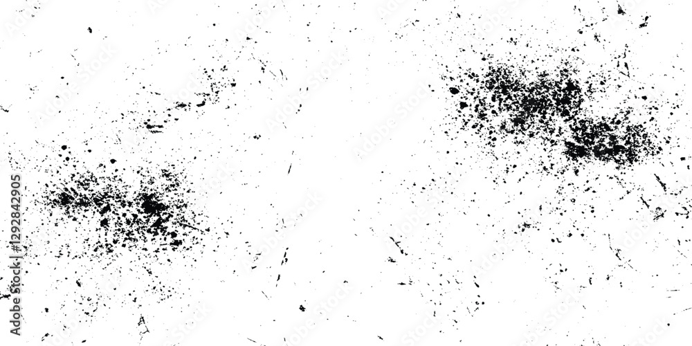 overlay texture of grainy grunge surface, Dirt messy splash overlay and Black and white Dusty scratched grunge texture, abstract dotted black particles is arranging randomly on white background. overlay texture of grainy grunge surface, Dirt messy splash overlay and Black and white Dusty scratched grunge texture, abstract dotted black particles is arranging randomly on white background.