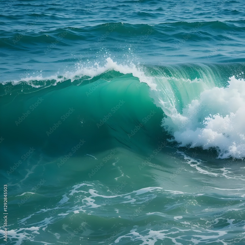Fototapeta premium wave breaking on the shore