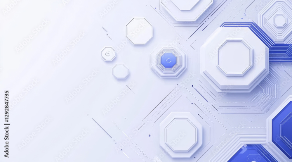 Obraz premium Modern blue technology background with circuit patterns