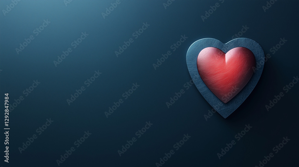 Heartfelt Bond: A captivating view of a red heart placed gently inside a heart-shaped frame. Heartfelt Bond: A captivating view of a red heart placed gently inside a heart-shaped frame.