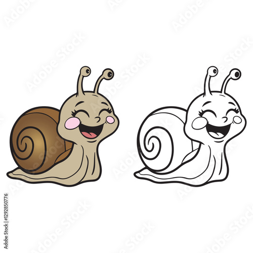funny snail cartoon