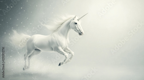 Mythical White Unicorn in M...